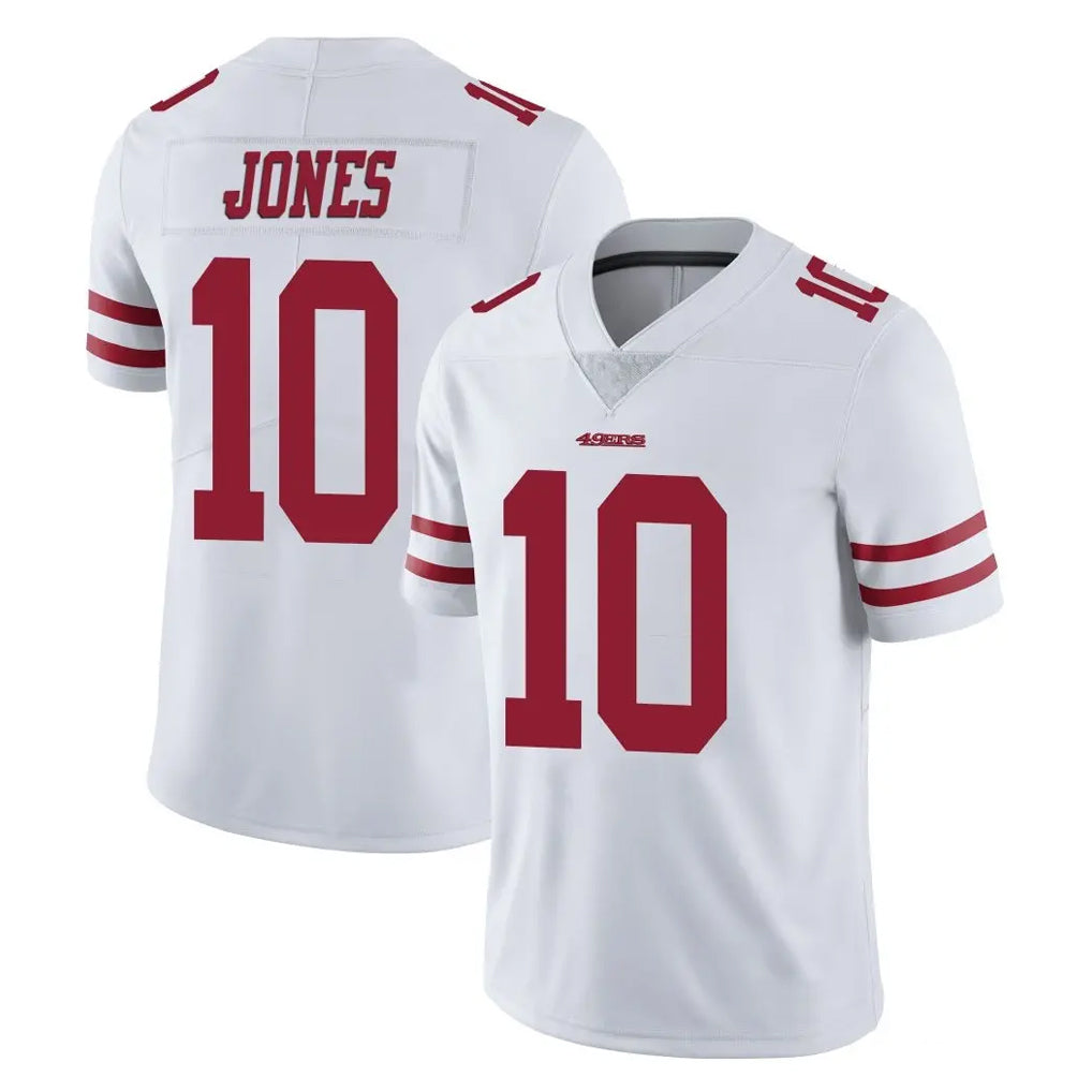 Punc SF.49ers #10 Mac Jones Player White Limited Vapor Untouchable Home Game Stitched Jerseys