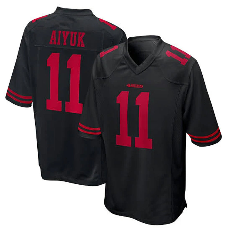 Punc SF.49ers #11 Brandon Aiyuk Player Black Stitched Jerseys