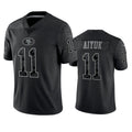 Punc SF.49ers #11 Brandon Aiyuk Player Black RFLCTV Limited Stitched Jerseys