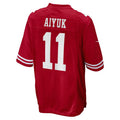 Punc SF.49ers #11 Brandon Aiyuk Player Scarlet Game Stitched Jerseys