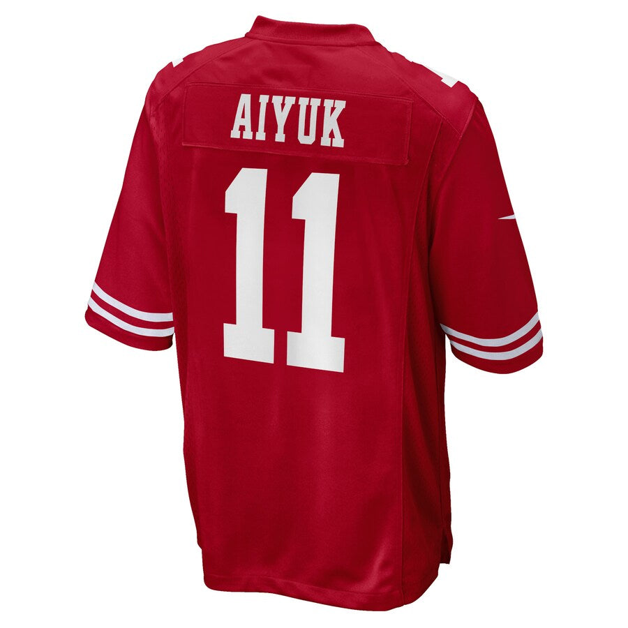Punc SF.49ers #11 Brandon Aiyuk Player Scarlet Game Stitched Jerseys