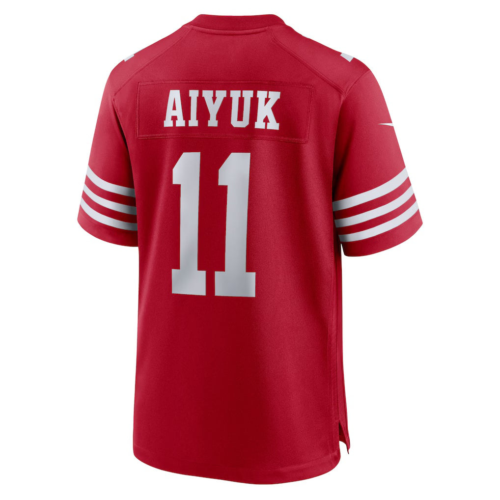 Punc SF.49ers #11 Brandon Aiyuk Scarlet Game Player Stitched Jerseys