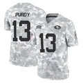 Punc SF.49ers #13 Brock Purdy Player Arctic Camo Limited Salute To Service Home Game Stitched Jerseys