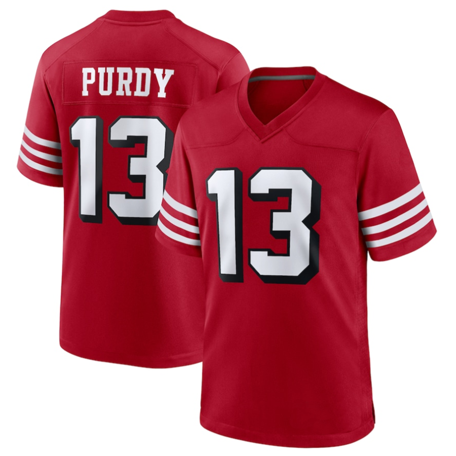 Punc SF.49ers #13 Brock Purdy Player Scarlet Alternate Game Stitched Jerseys
