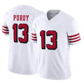 Punc SF.49ers #13 Brock Purdy Player White Limited Alternate Vapor F.U.S.E. Home Game Stitched Jerseys
