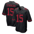 Punc SF.49ers #15 De'Zhaun Stribling Player Black Alternate Home Game Stitched Jerseys