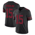 Punc SF.49ers #15 De'Zhaun Stribling Player Black Alternate Limited Vapor Untouchable Home Game Stitched Jerseys