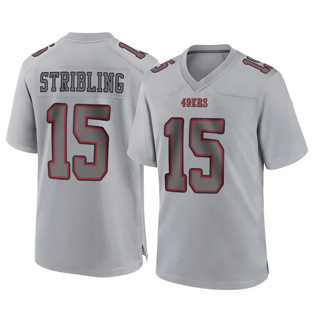 Punc SF.49ers #15 De'Zhaun Stribling Player Gray Atmosphere Fashion Home Game Stitched Jerseys