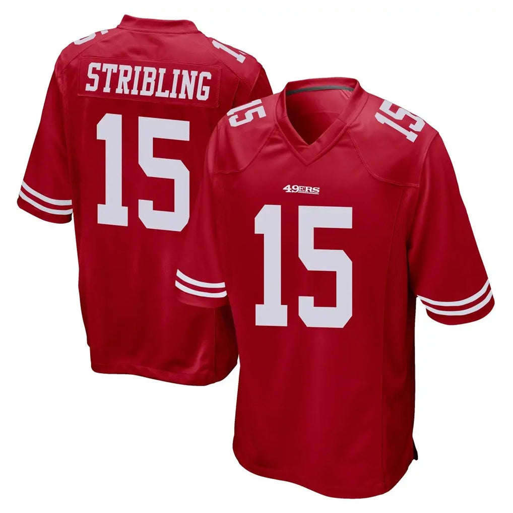 Punc SF.49ers #15 De'Zhaun Stribling Player Red Home Game Stitched Jerseys