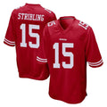 Punc SF.49ers #15 De'Zhaun Stribling Player Red Home Game Stitched Jerseys