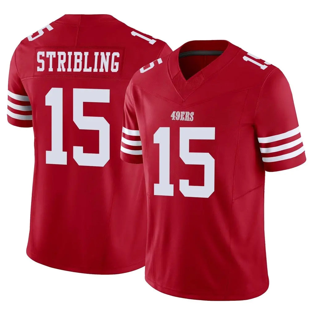 Punc SF.49ers #15 De'Zhaun Stribling Player Red Limited Vapor F.U.S.E. Home Game Stitched Jerseys