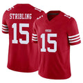 Punc SF.49ers #15 De'Zhaun Stribling Player Red Limited Vapor F.U.S.E. Home Game Stitched Jerseys