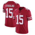 Punc SF.49ers #15 De'Zhaun Stribling Player Red Limited Vapor Untouchable Home Game Stitched Jerseys
