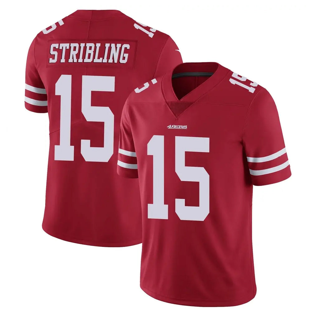 Punc SF.49ers #15 De'Zhaun Stribling Player Red Limited Vapor Untouchable Home Game Stitched Jerseys