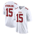 Punc SF.49ers #15 De'Zhaun Stribling Player White Fashion Home Game Stitched Jerseys