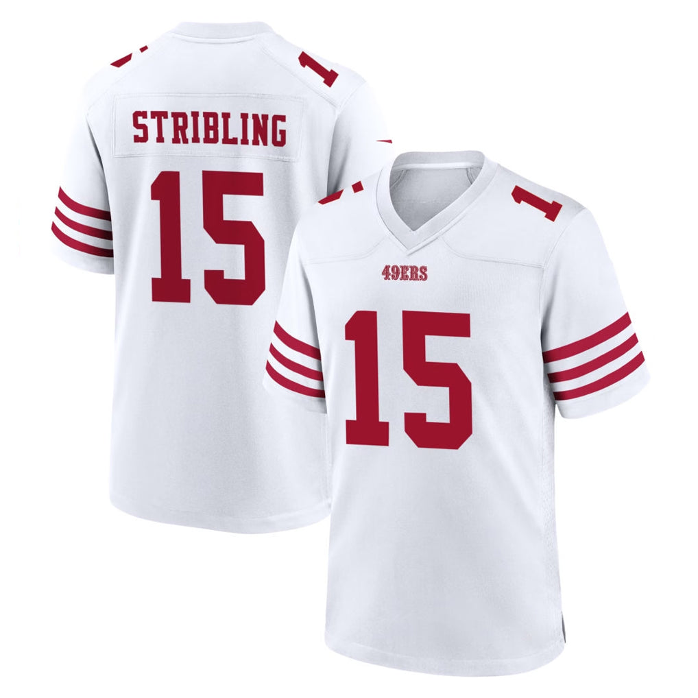 Punc SF.49ers #15 De'Zhaun Stribling Player White Game Home Stitched Jerseys