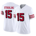 Punc SF.49ers #15 De'Zhaun Stribling Player White Limited Alternate Vapor F.U.S.E. Home Game Stitched Jerseys