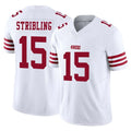 Punc SF.49ers #15 De'Zhaun Stribling Player White Limited Vapor F.U.S.E. Home Game Stitched Jerseys