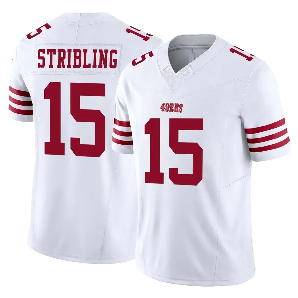 Punc SF.49ers #15 De'Zhaun Stribling Player White Limited Vapor F.U.S.E. Home Game Stitched Jerseys