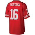 Punc SF.49ers #16 Joe Montana Mitchell & Ness Scarlet Big & Tall 1990 Retired Player Replica Jersey