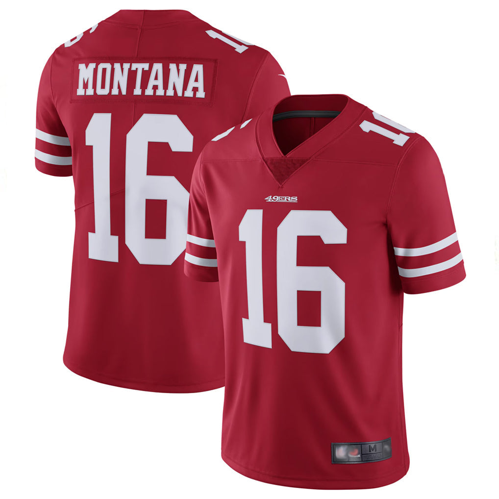 Punc SF.49ers #16 Joe Montana Player Vapor Untouchable Limited Throwback Stitched Jerseys