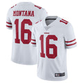 Punc SF.49ers #16 Joe Montana Player Vapor Untouchable Limited Throwback White Stitched Jerseys