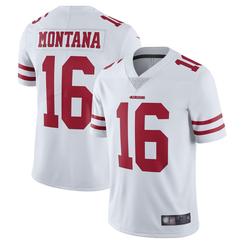 Punc SF.49ers #16 Joe Montana Player Vapor Untouchable Limited Throwback White Stitched Jerseys