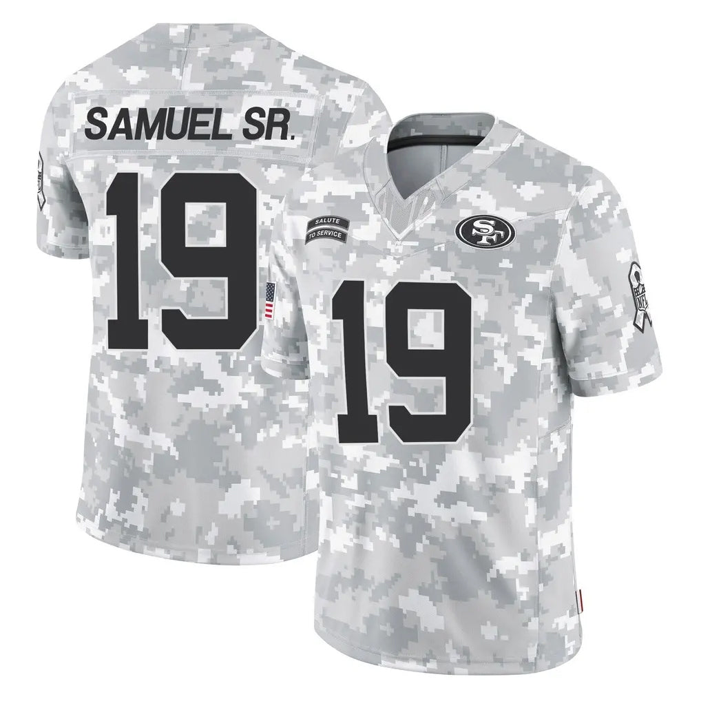 Punc SF.49ers #19 Deebo Samuel Sr. Player Arctic Camo Limited Salute To Service Home Game Stitched Jerseys