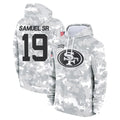 Punc SF.49ers #19 Deebo Samuel Sr. Player Arctic Camo Limited Salute to Service Pullover Hoodies Game Stitched Jerseys