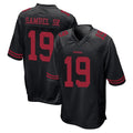 Punc SF.49ers #19 Deebo Samuel Sr. Player Black Alternate Home Game Stitched Jerseys