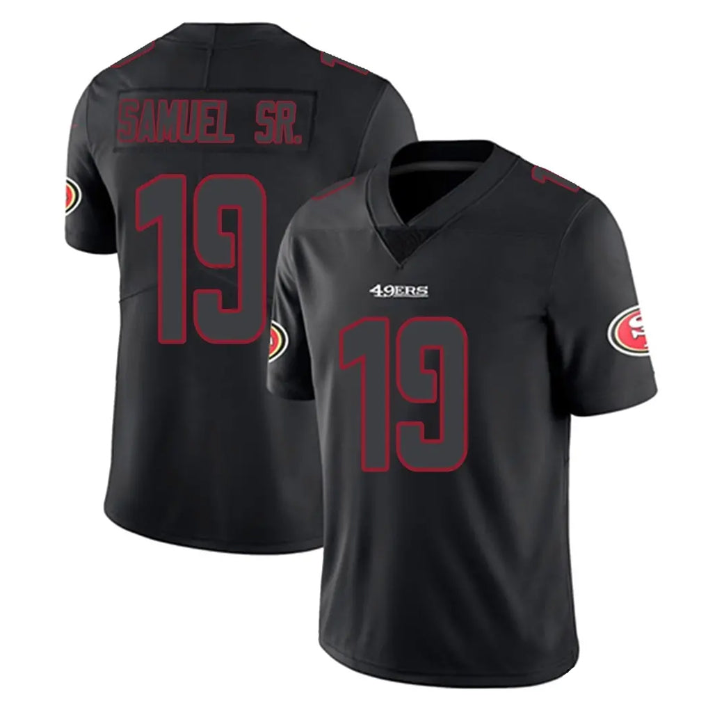 Punc SF.49ers #19 Deebo Samuel Sr. Player Black Impact Limited Home Game Stitched Jerseys