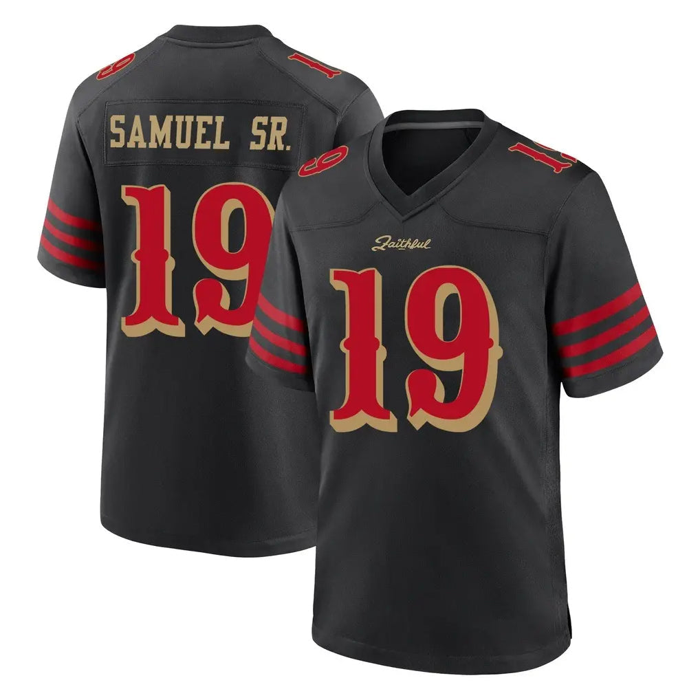 Punc SF.49ers #19 Deebo Samuel Sr. Player Black Rivalries Collection Home Game Stitched Jerseys