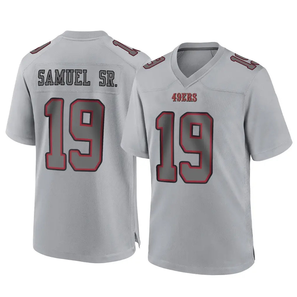 Punc SF.49ers #19 Deebo Samuel Sr. Player Gray Atmosphere Fashion Home Game Stitched Jerseys
