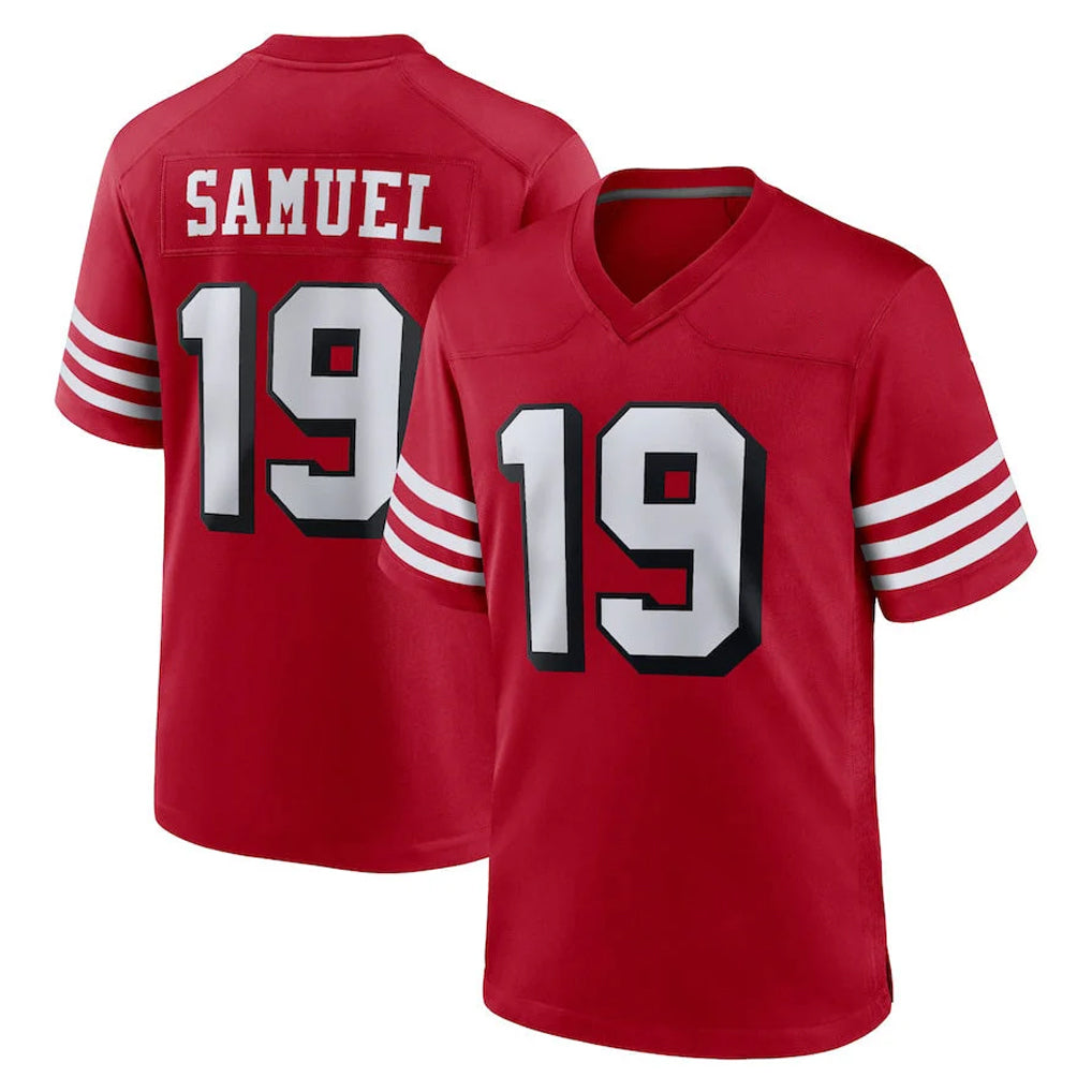 Punc SF.49ers #19 Deebo Samuel Sr. Player Red Limited Alternate Home Game Stitched Jerseys