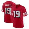 Punc SF.49ers #19 Deebo Samuel Sr. Player Red Limited Alternate Home Game Stitched Jerseys