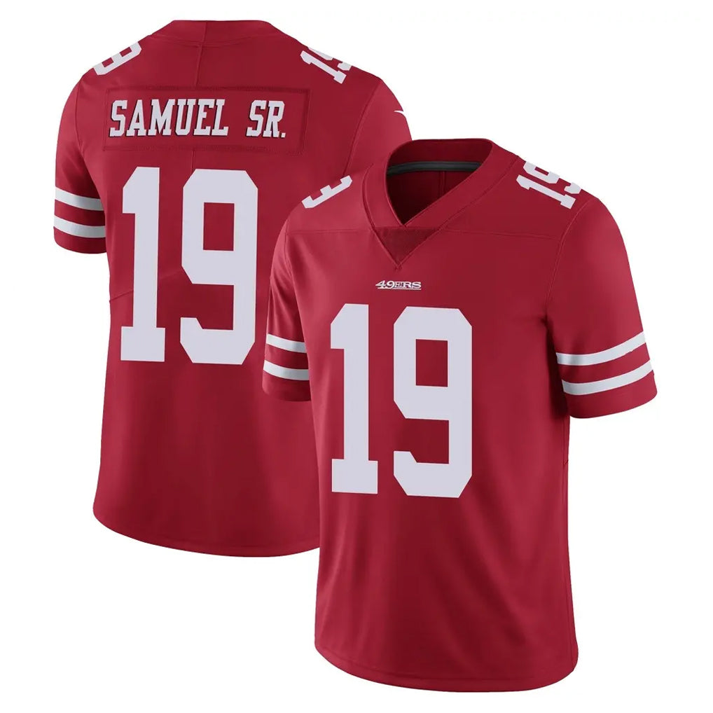 Punc SF.49ers #19 Deebo Samuel Sr. Player Red Limited Vapor Untouchable Home Game Stitched Jerseys