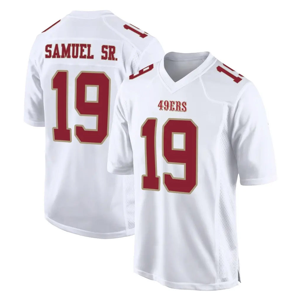 Punc SF.49ers #19 Deebo Samuel Sr. Player White Fashion Home Game Stitched Jerseys