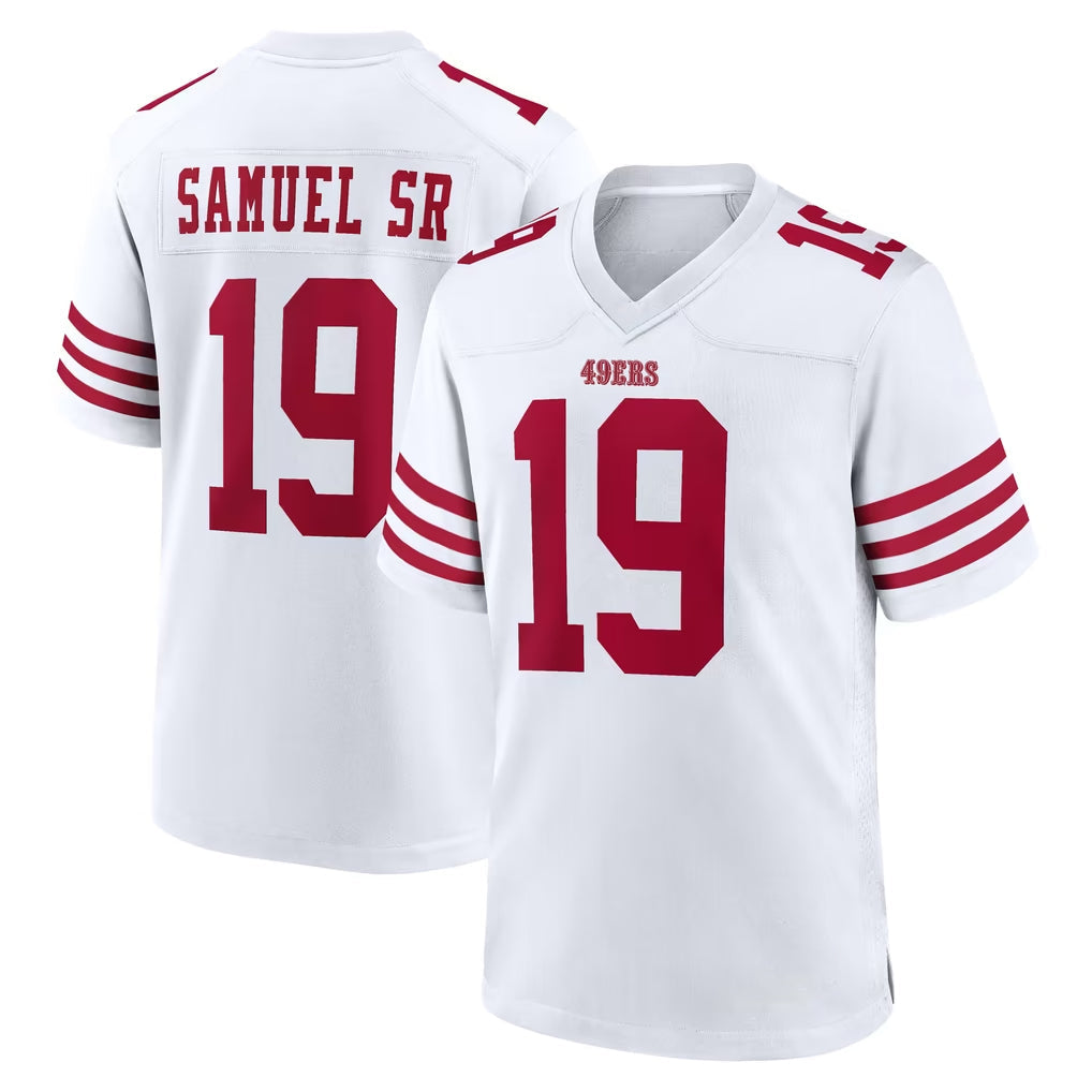 Punc SF.49ers #19 Deebo Samuel Sr. Player White Game Home Stitched Jerseys