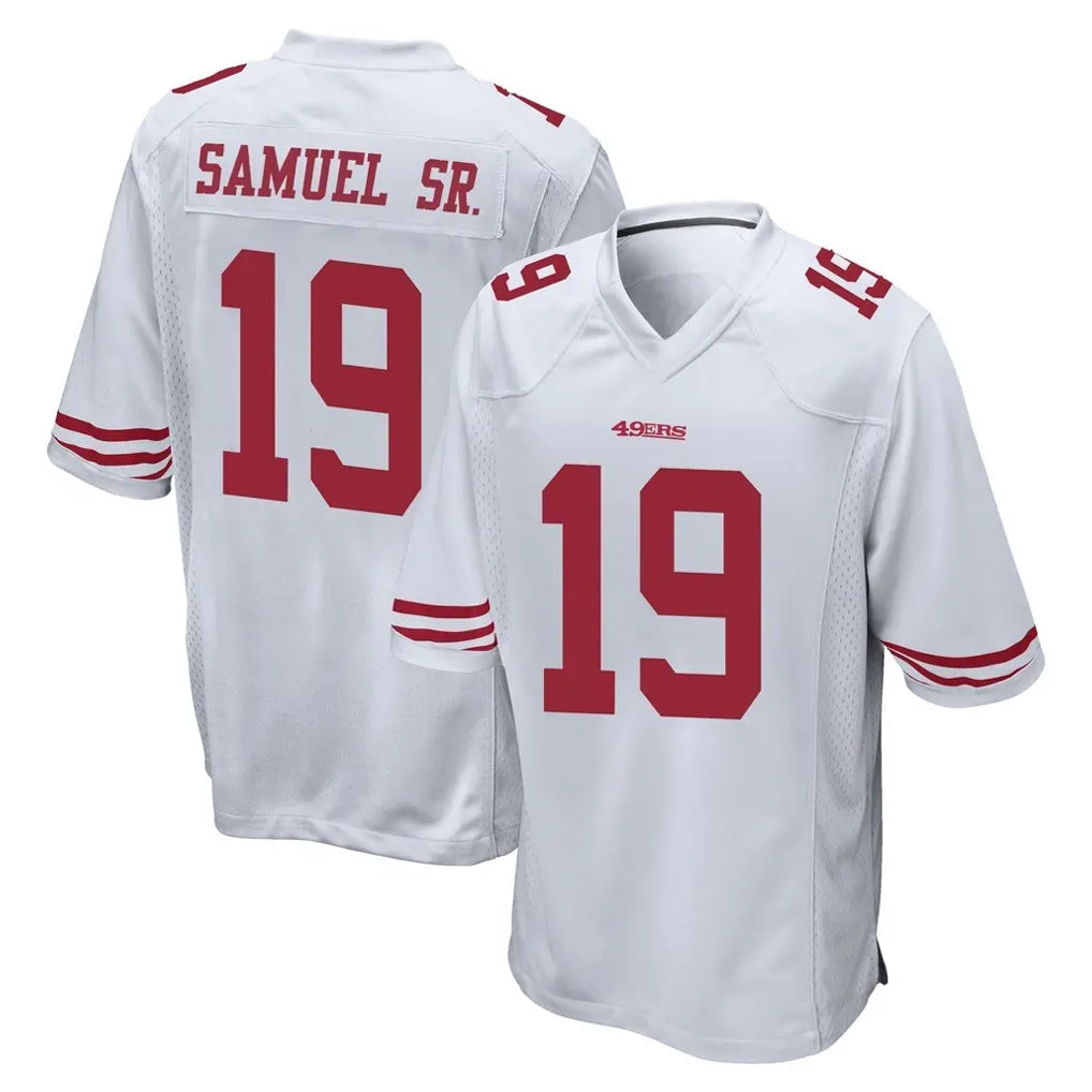 Punc SF.49ers #19 Deebo Samuel Sr. Player White Home Game Stitched Jerseys