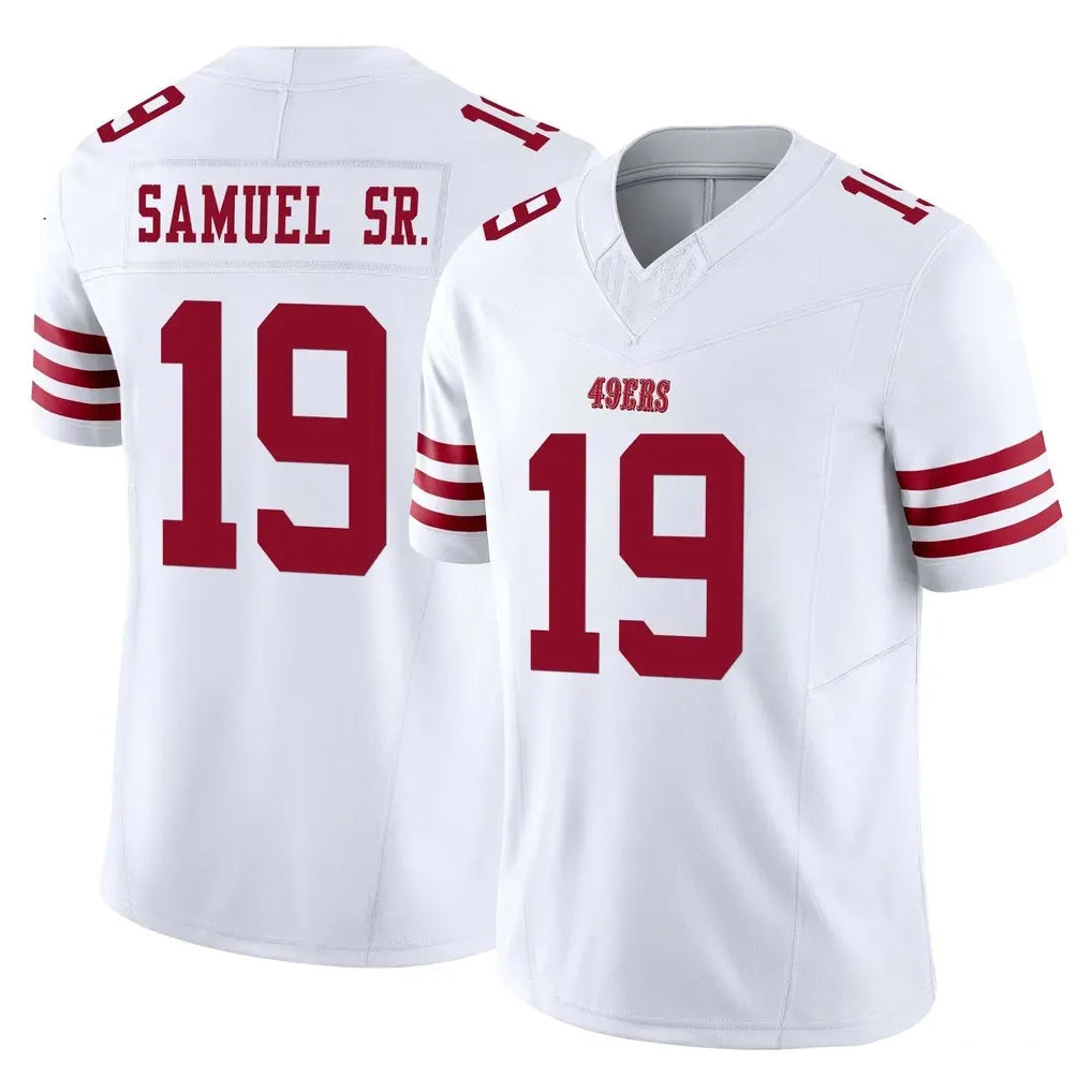 Punc SF.49ers #19 Deebo Samuel Sr. Player White Limited Vapor F.U.S.E. Home Game Stitched Jerseys
