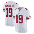 Punc SF.49ers #19 Deebo Samuel Sr. Player White Limited Vapor Untouchable Home Game Stitched Jerseys