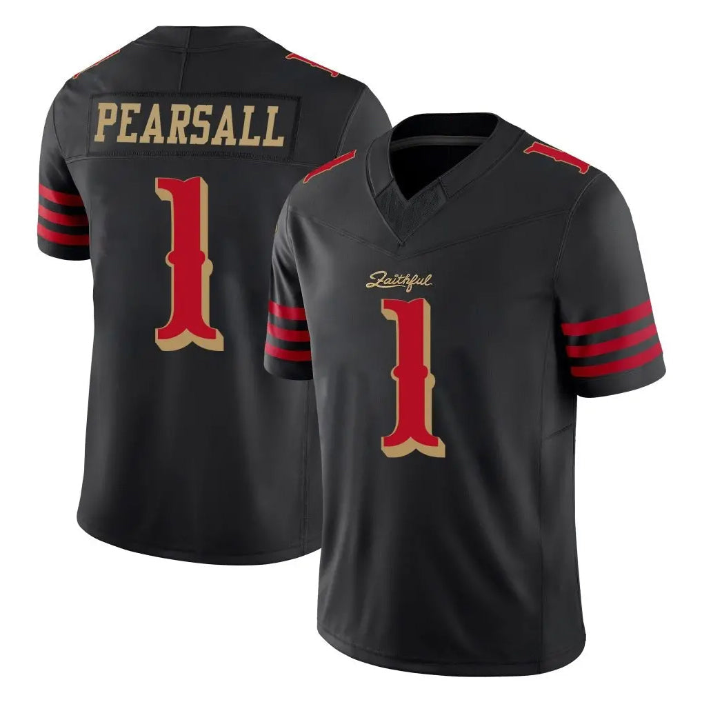 Punc SF.49ers #1 Ricky Pearsall Player Black Rivalries Collection Limited Stitched Jerseys