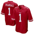 Punc SF.49ers #1 Ricky Pearsall Player Scarlet Game Stitched Jerseys