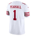 Punc SF.49ers #1 Ricky Pearsall Player White Vapor F.U.S.E. Limited Stitched Jerseys
