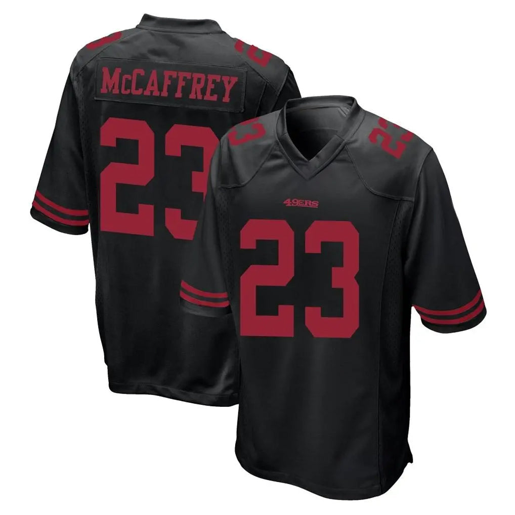 Punc SF.49ers #23 Christian McCaffrey Player Black Alternate Home Game Stitched Jerseys