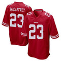 Punc SF.49ers #23 Christian McCaffrey Player Red Home Game Stitched Jerseys