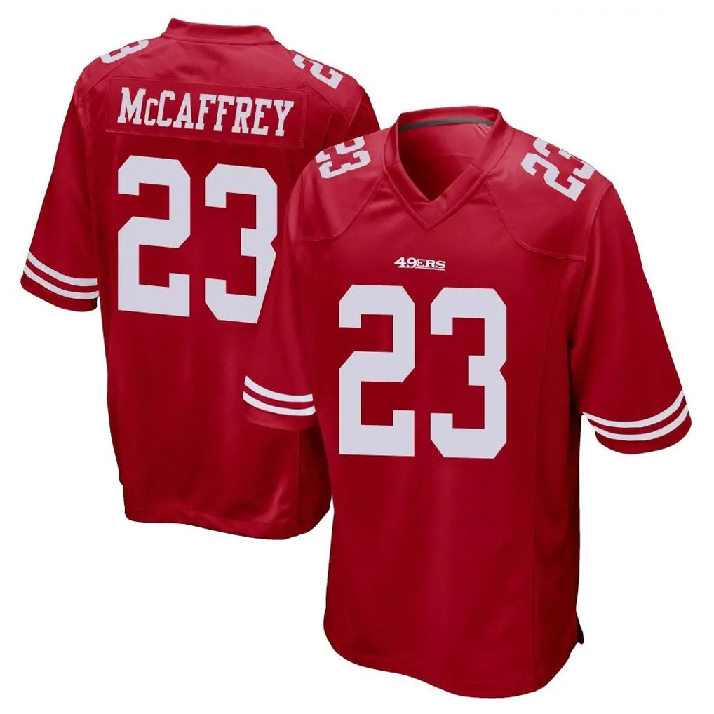 Punc SF.49ers #23 Christian McCaffrey Player Red Home Game Stitched Jerseys