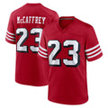 Punc SF.49ers #23 Christian McCaffrey Player Red Limited Alternate Home Game Stitched Jerseys