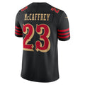 Punc SF.49ers #23 Christian McCaffrey Player Rivalries Collection Vapor Limited Black Stitched Jersey