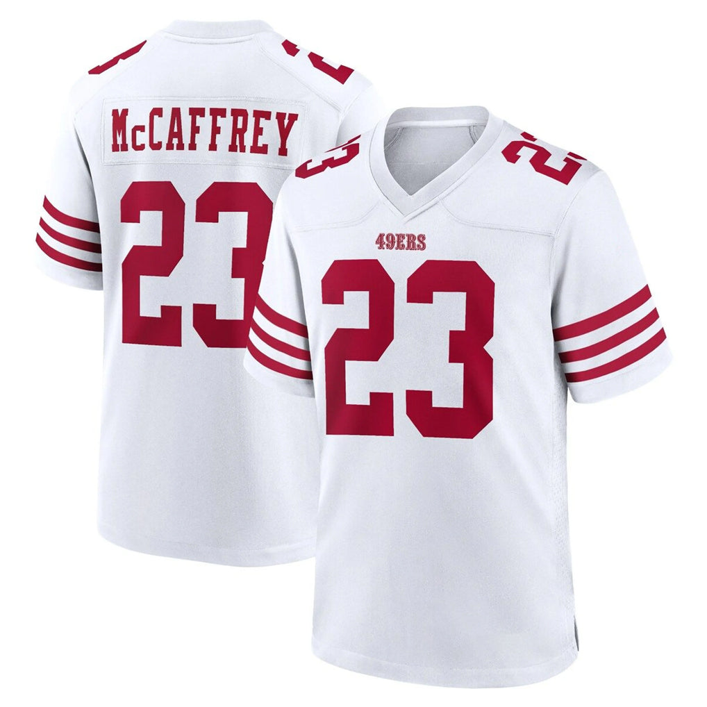 Punc SF.49ers #23 Christian McCaffrey Player White Game Home Stitched Jerseys